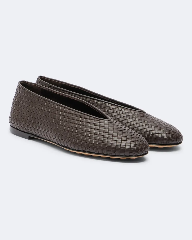 Bottega Veneta Ballerinas Rosa aus Leder Braun