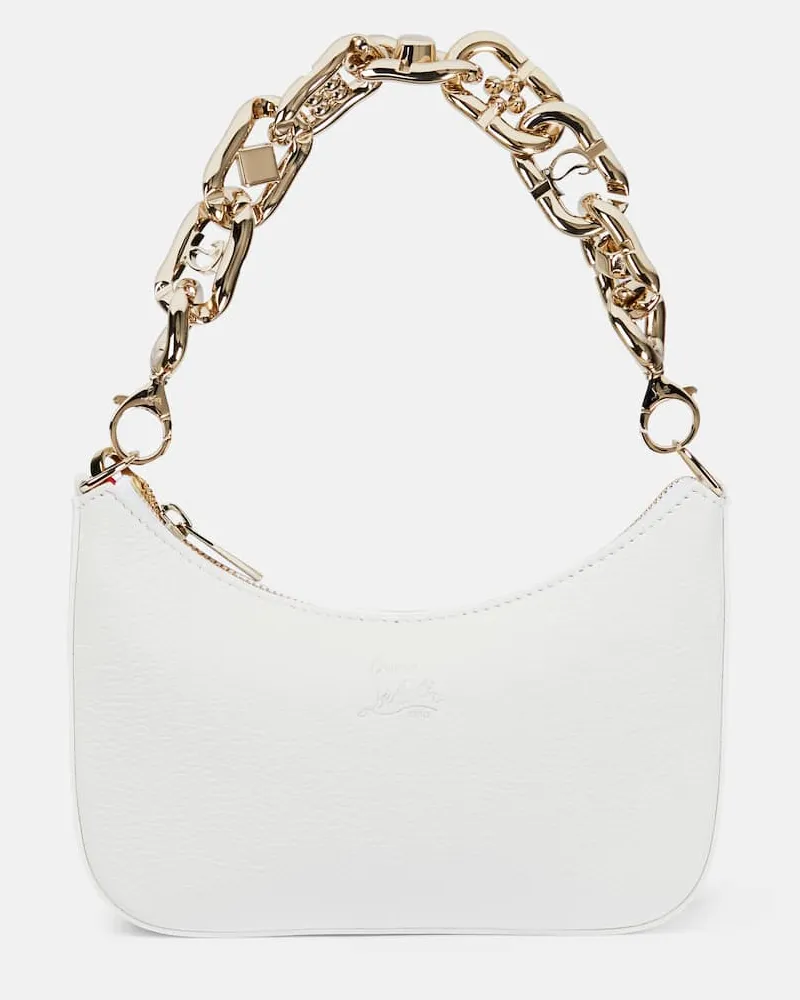 Christian Louboutin Schultertasche Loubila Chain Mini aus Leder Weiß