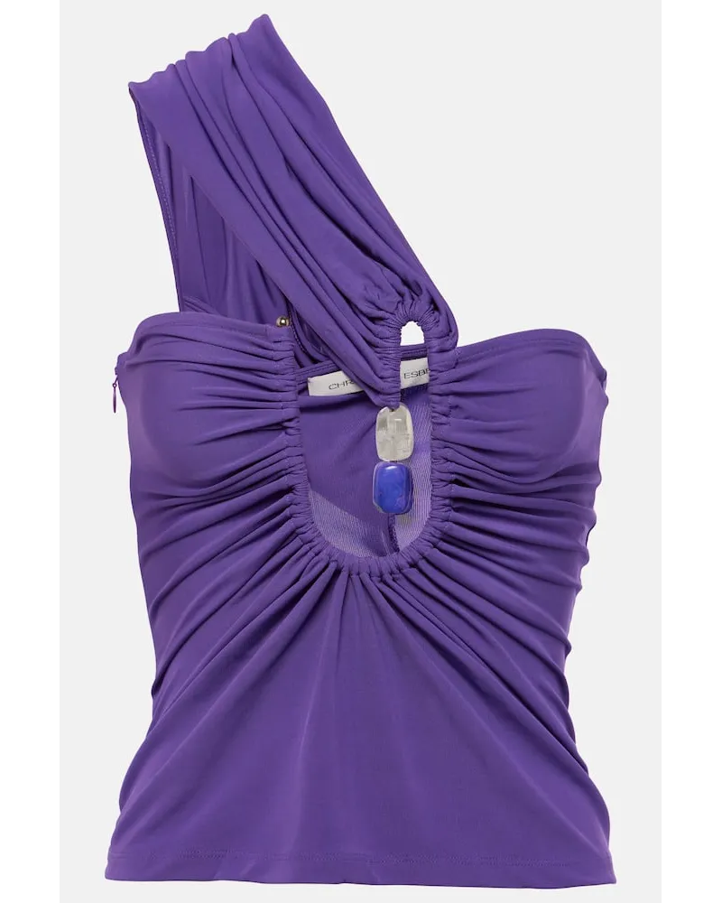 Christopher Esber Top Helix aus Jersey Lila