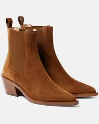 Gianvito Rossi Ankle Boots Wylie aus Veloursleder Braun