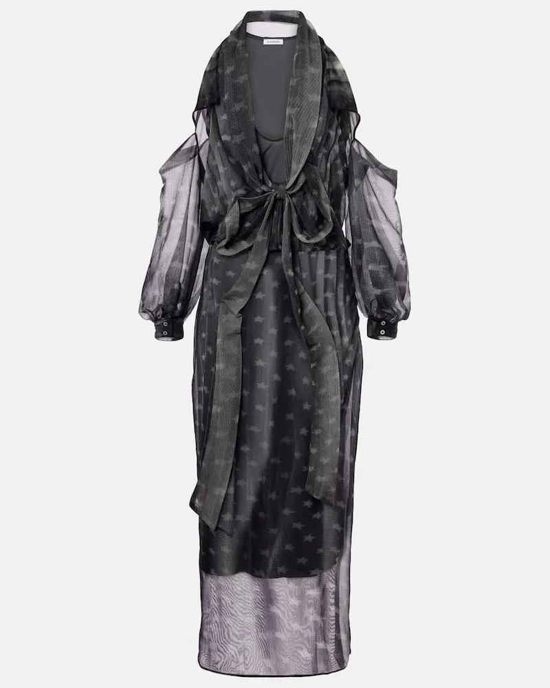 Acne Studios Midikleid aus Jersey Grau