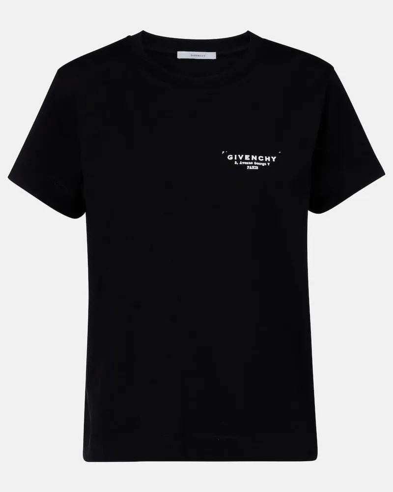 Givenchy T-Shirt Givenchy Stamp aus Baumwoll-Jersey Schwarz