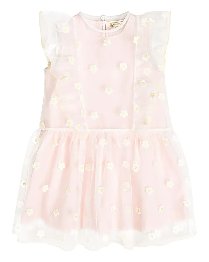 Stella McCartney Kids Besticktes Kleid aus Tüll Pink