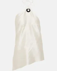 Ferragamo Top aus Satin Weiss