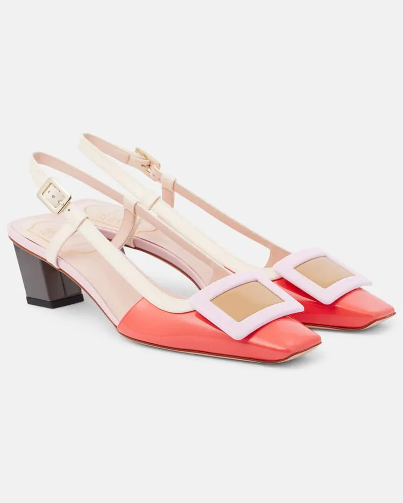 Roger Vivier Slingback-Pumps BV aus Lackleder Multicolor