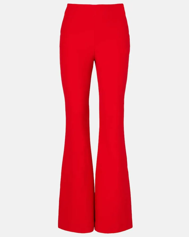 Roland Mouret High-Rise-Schlaghose Rot