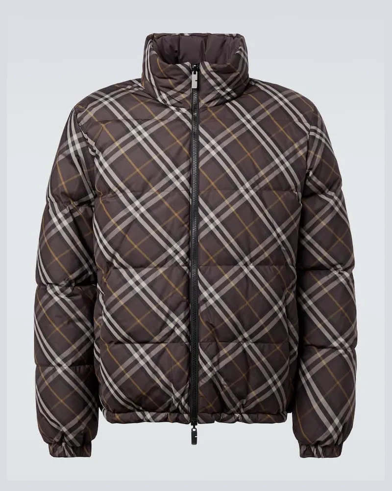 Burberry Wendbare Daunenjacke Burberry Check Braun