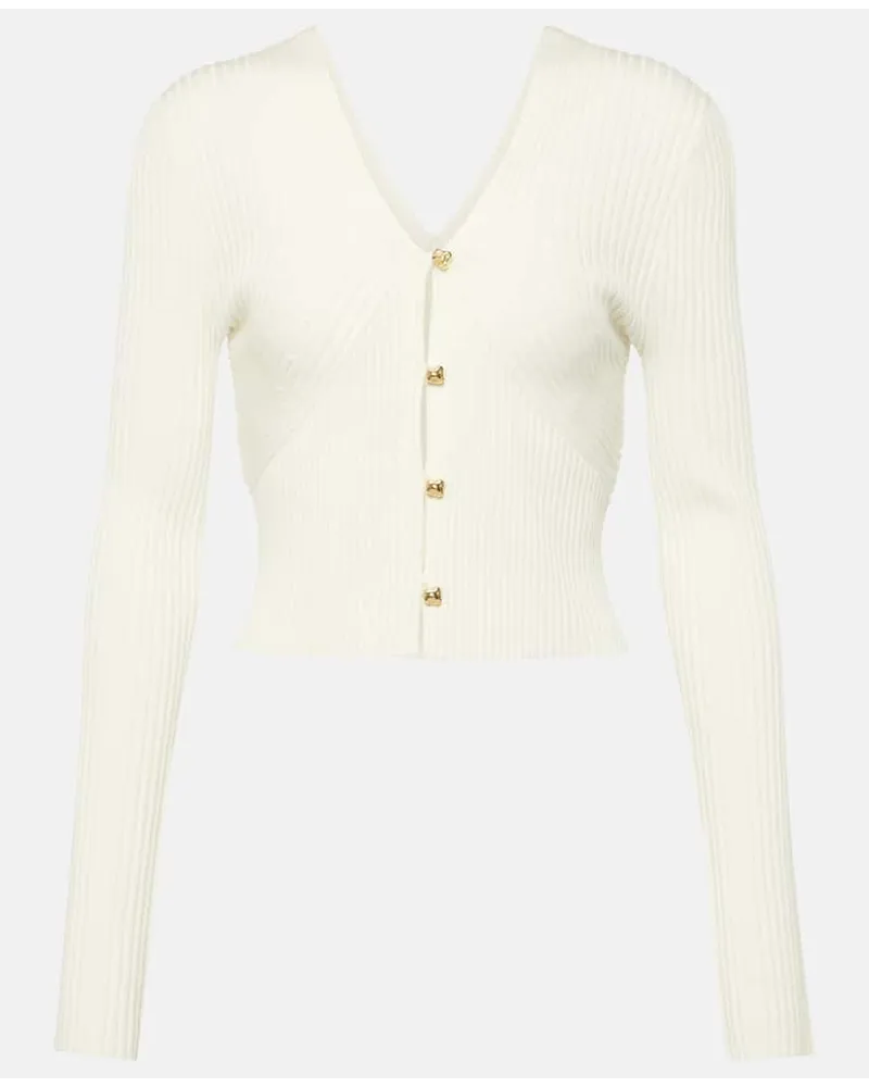 Chloé Chloe Cardigan aus einem Wollgemisch Weiss