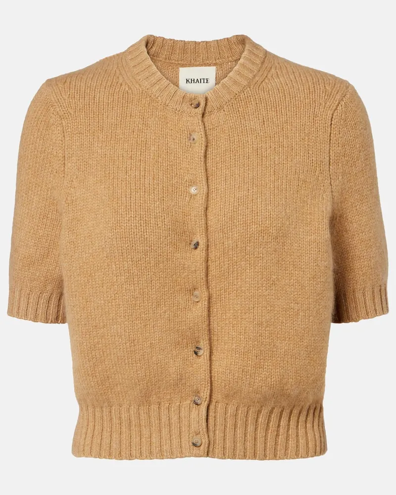KHAITE Cardigan Nora aus Kaschmir Beige