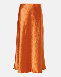 Max Mara Leisure Midirock Alessio aus Satin Orange