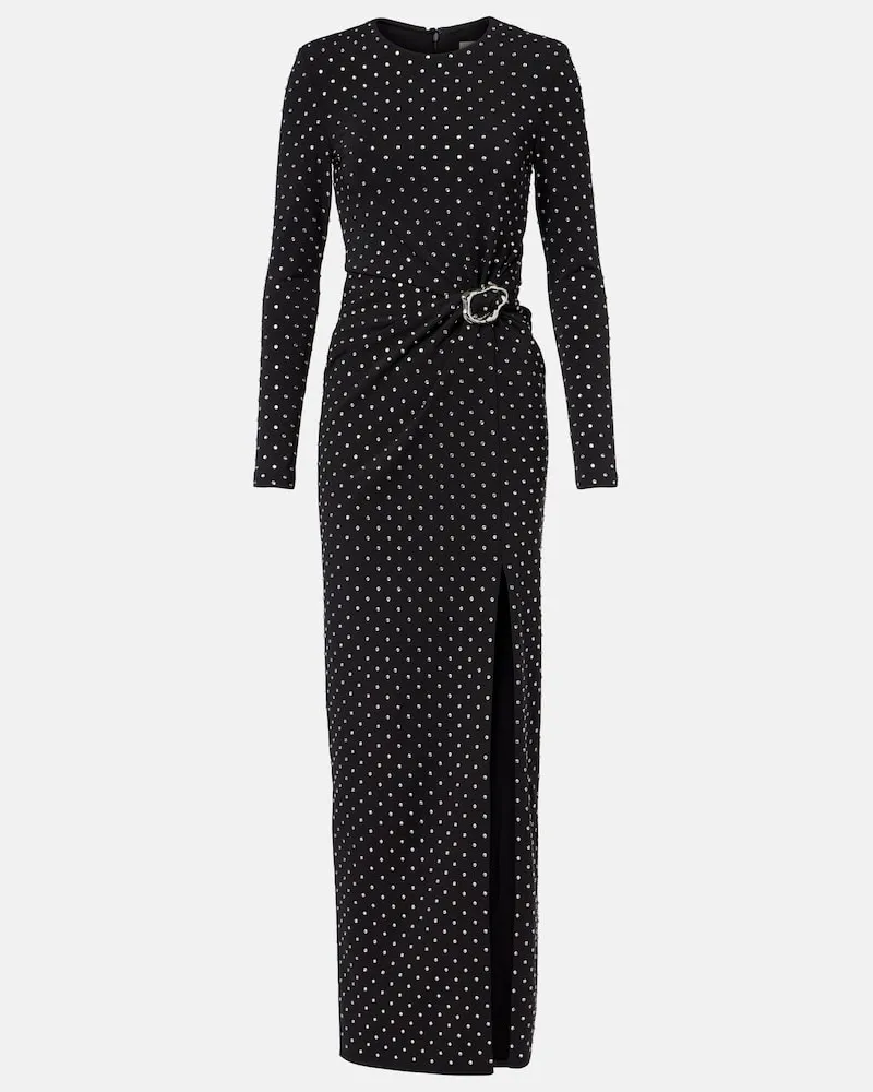 Roland Mouret Verzierte Robe aus Jersey Schwarz