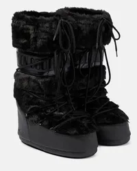 Moon Boot Schneestiefel Icon mit Faux Fur Schwarz