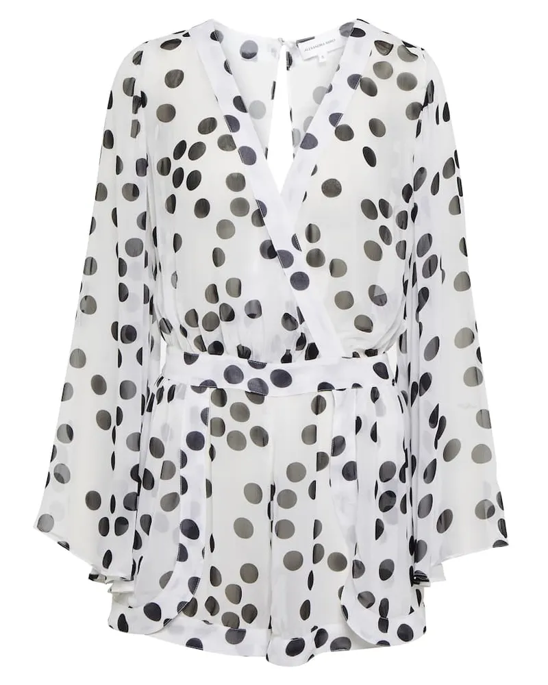 Alexandra Miro Playsuit Emma aus Chiffon Weiss