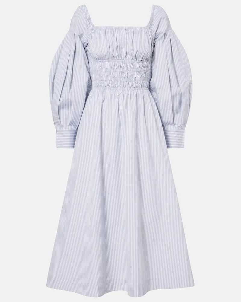Altuzarra Midikleid Josie aus Baumwolle Blau