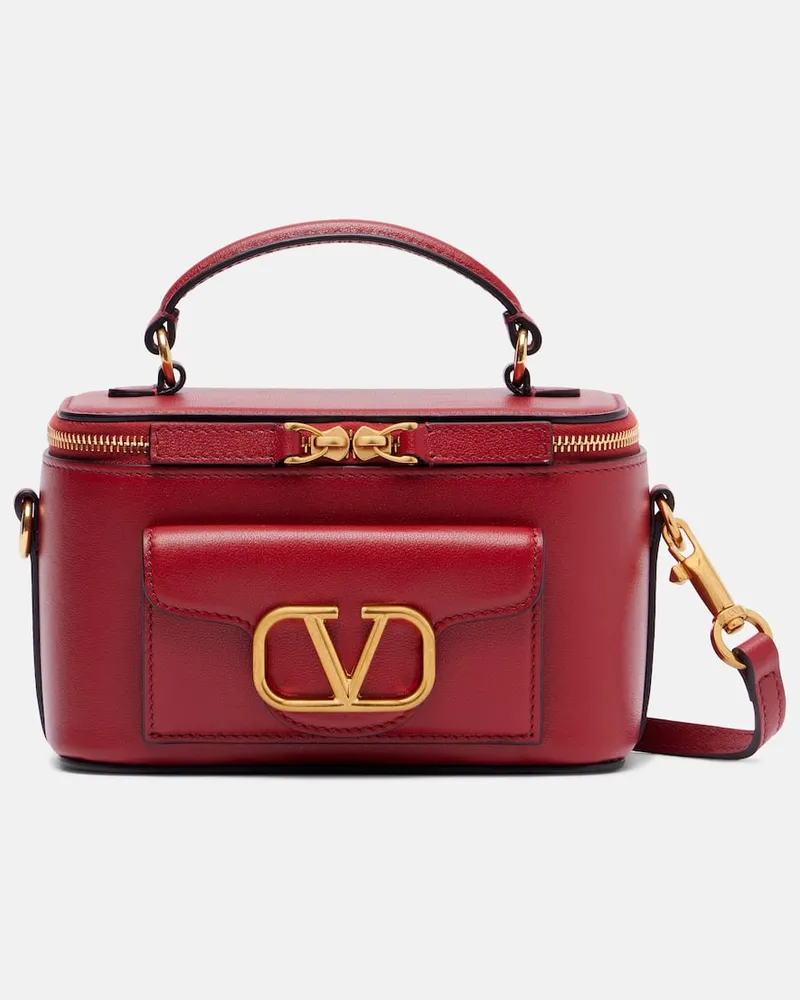 Valentino Garavani Schultertasche Locò Small aus Leder Rot
