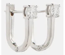 Ohrringe Aria U Huggie aus 18kt Weissgold mit Diamanten