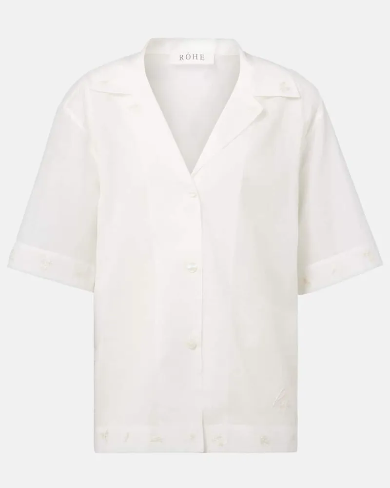 Róhe Róhe Hemd aus Organza Weiß