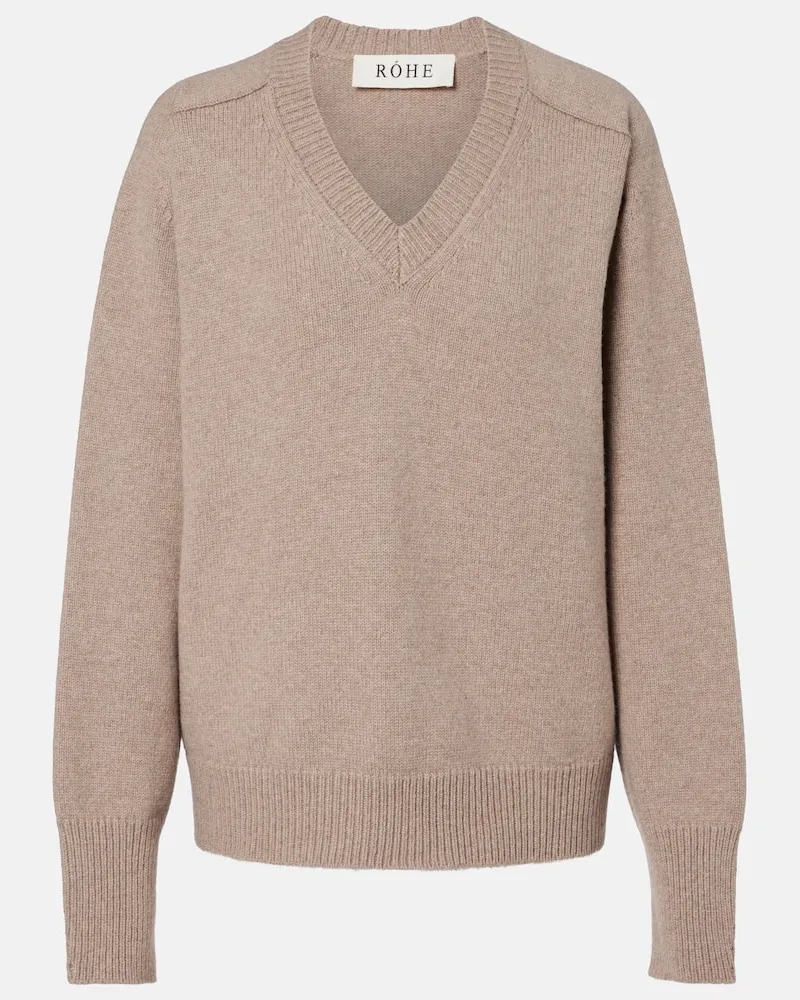 Róhe Róhe Pullover aus Wolle und Kaschmir Beige