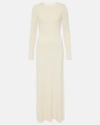 Valentino Garavani Maxikleid aus Seiden-Boucle Weiss