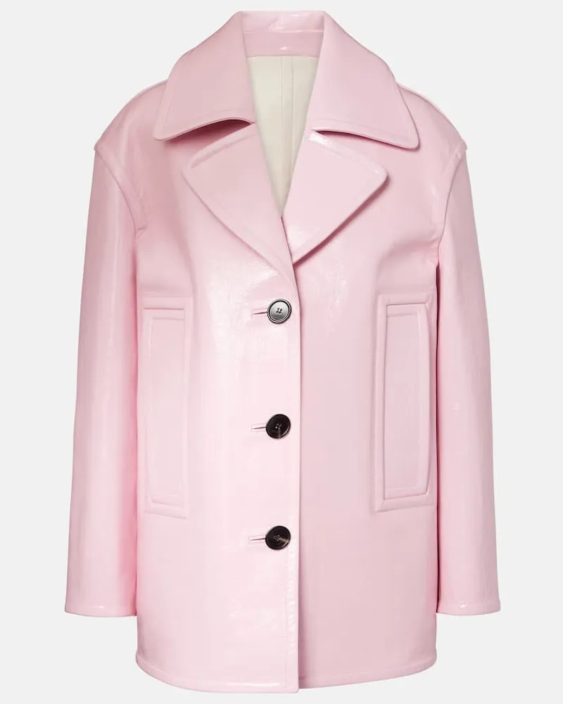 Gucci Jacke aus Lackleder Rosa