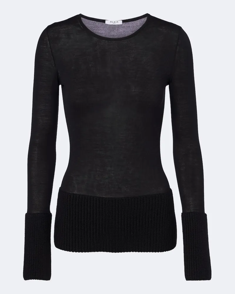 Alaïa Alaïa Pullover aus Wolle Schwarz