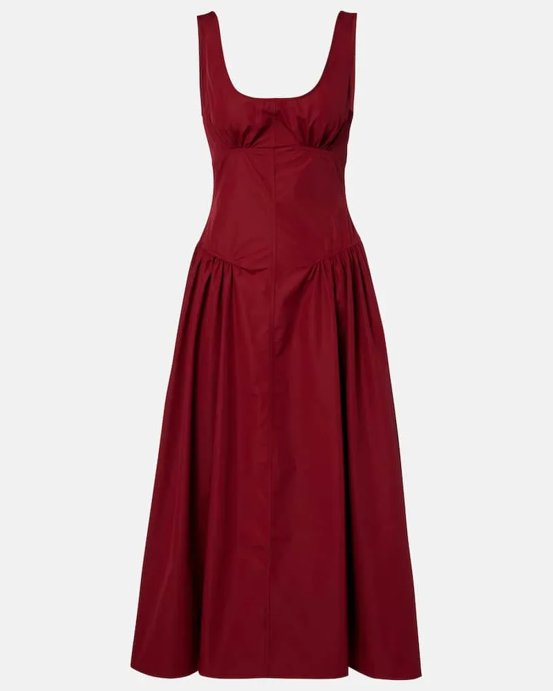 Proenza Schouler White Label Midikleid Kendall Burgunderrot