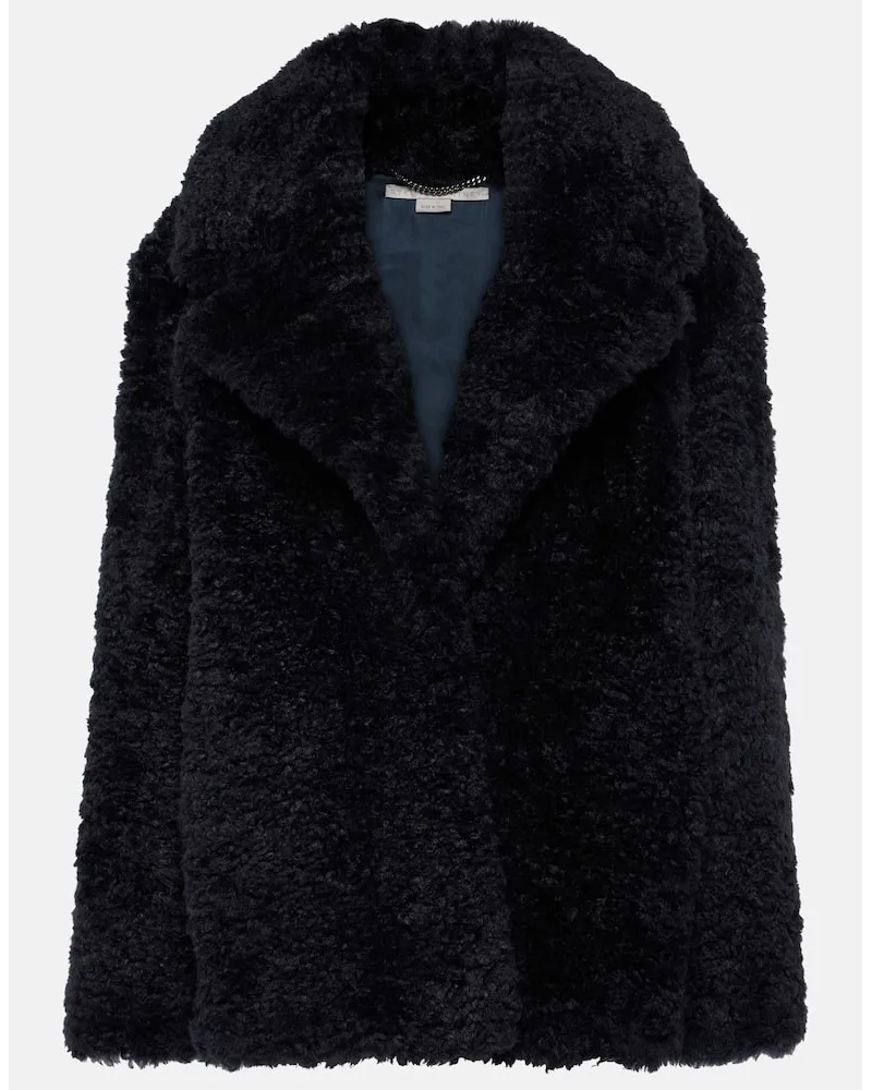 Stella McCartney Jacke aus Faux Fur Blau