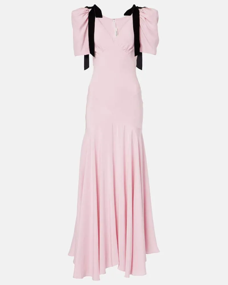 Rodarte Robe aus Seiden-Crêpe Rosa