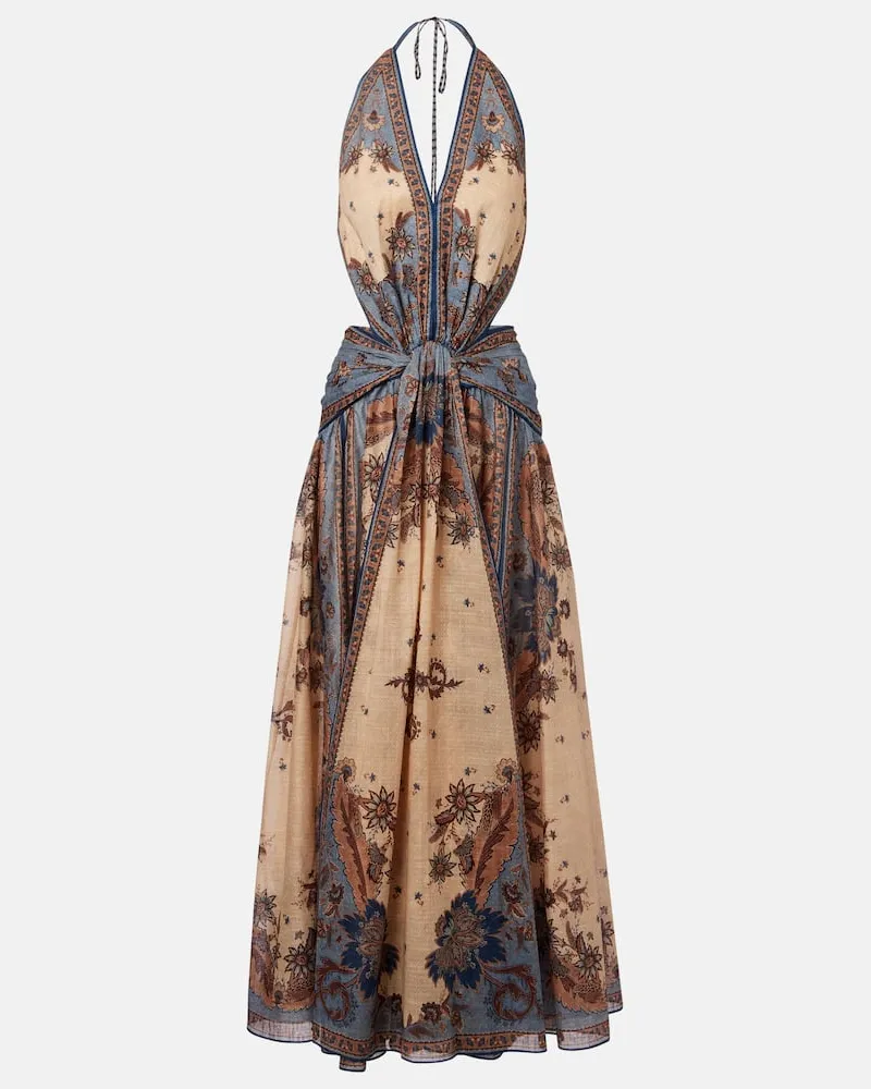 Zimmermann Bedrucktes Maxikleid Ascension aus Baumwolle Multicolor