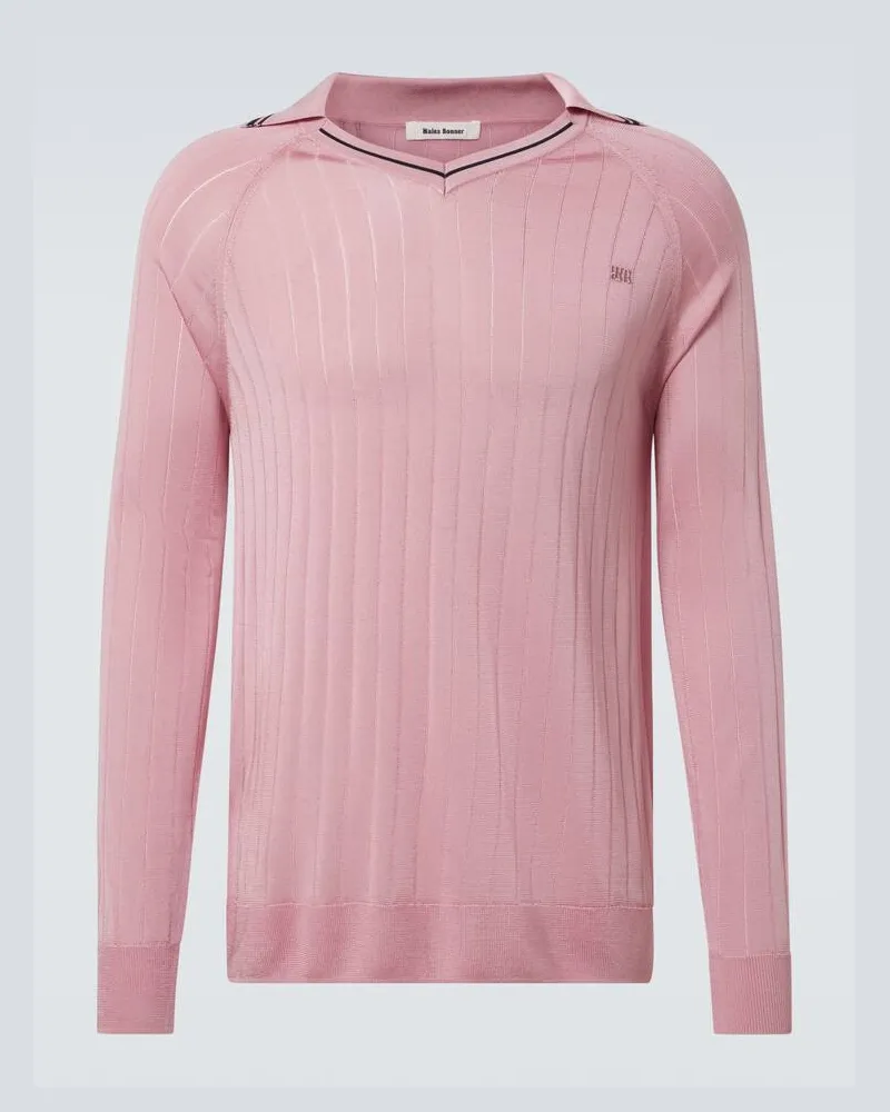 Wales Bonner Polopullover Roots Pink