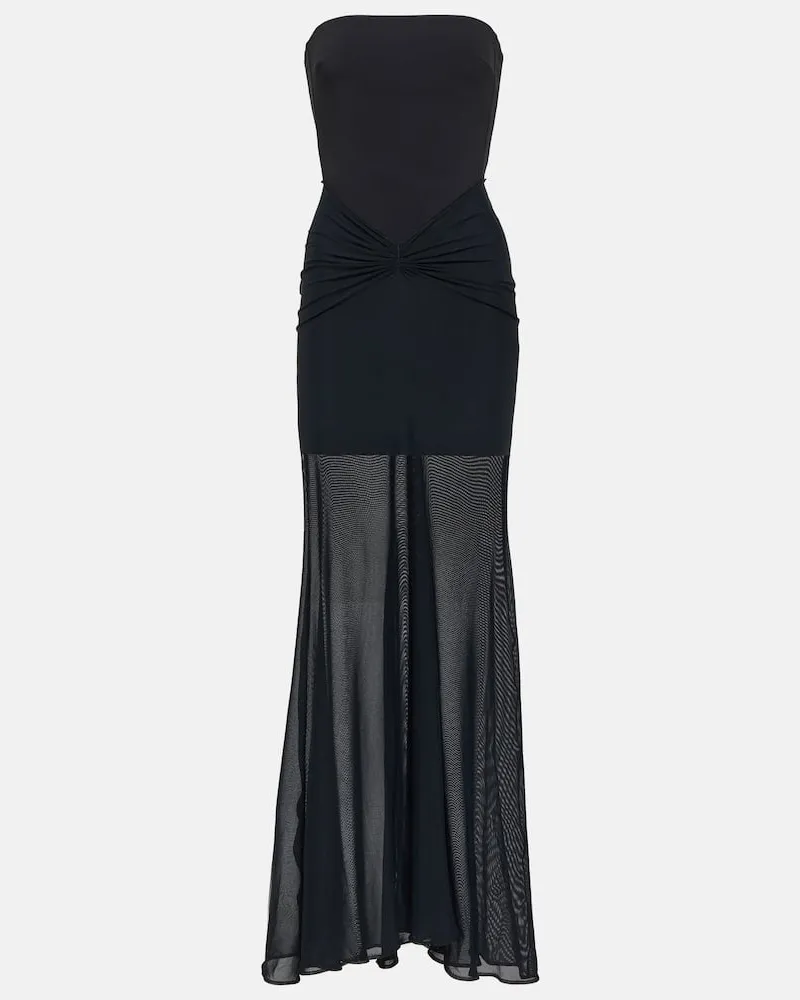 David Koma Robe mit Tüll Schwarz