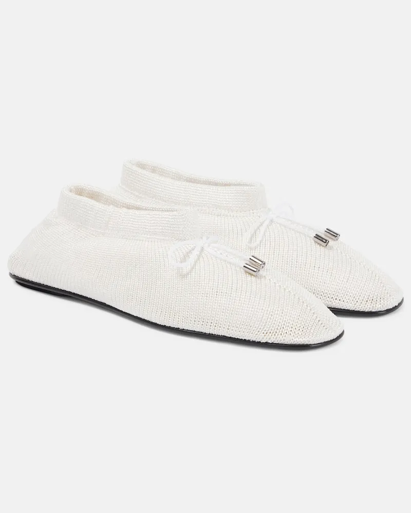 Totême Ballerinas aus Strick Weiß