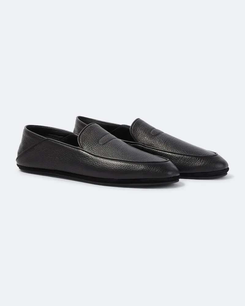 John Lobb Slip-on-Schuhe Kingston II aus Leder Schwarz