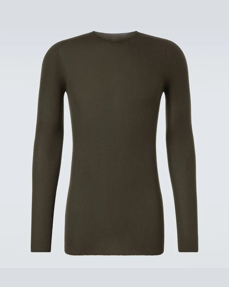 Rick Owens Pullover aus Schurwolle Grün