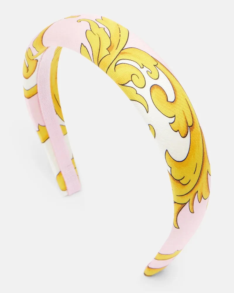 Versace Haarreif aus Seide Rosa