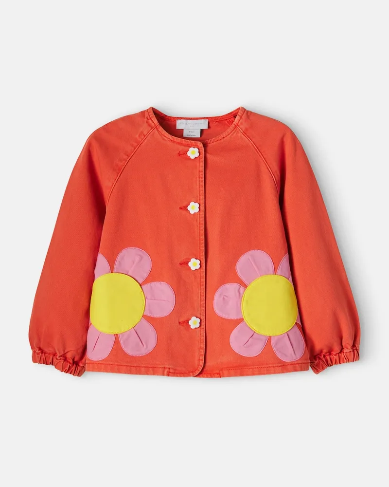 Stella McCartney Kids Jacke aus Denim Orange