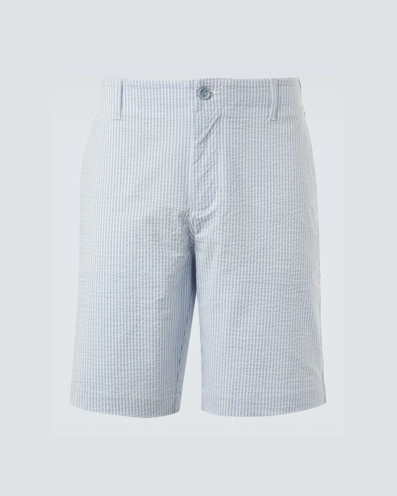 Vilebrequin Bermuda-Shorts Brad aus Seersucker Blau