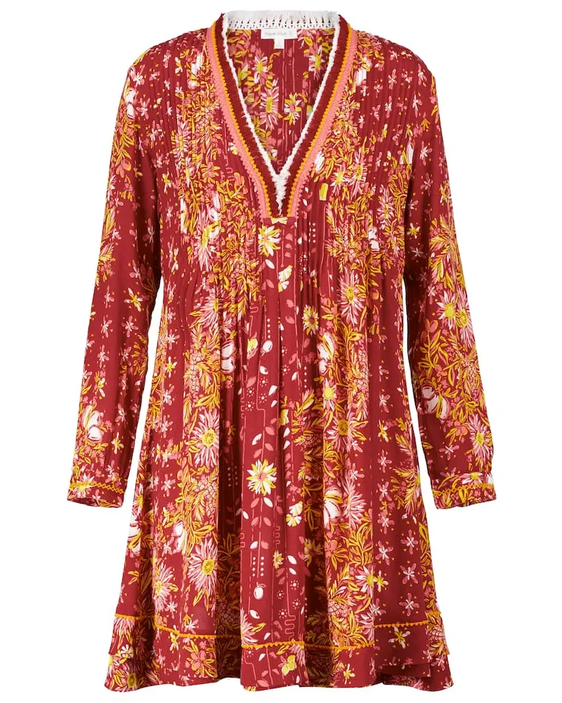 Poupette St Barth Bedrucktes Minikleid Ola Multicolor