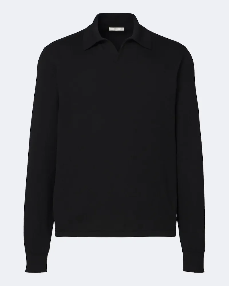 The Row Polopullover Hilford aus Kaschmir Schwarz