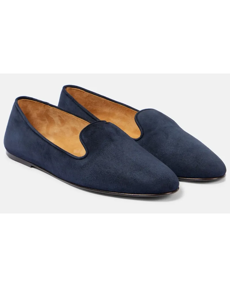 The Row Slip-Ons Tippi aus Veloursleder Braun