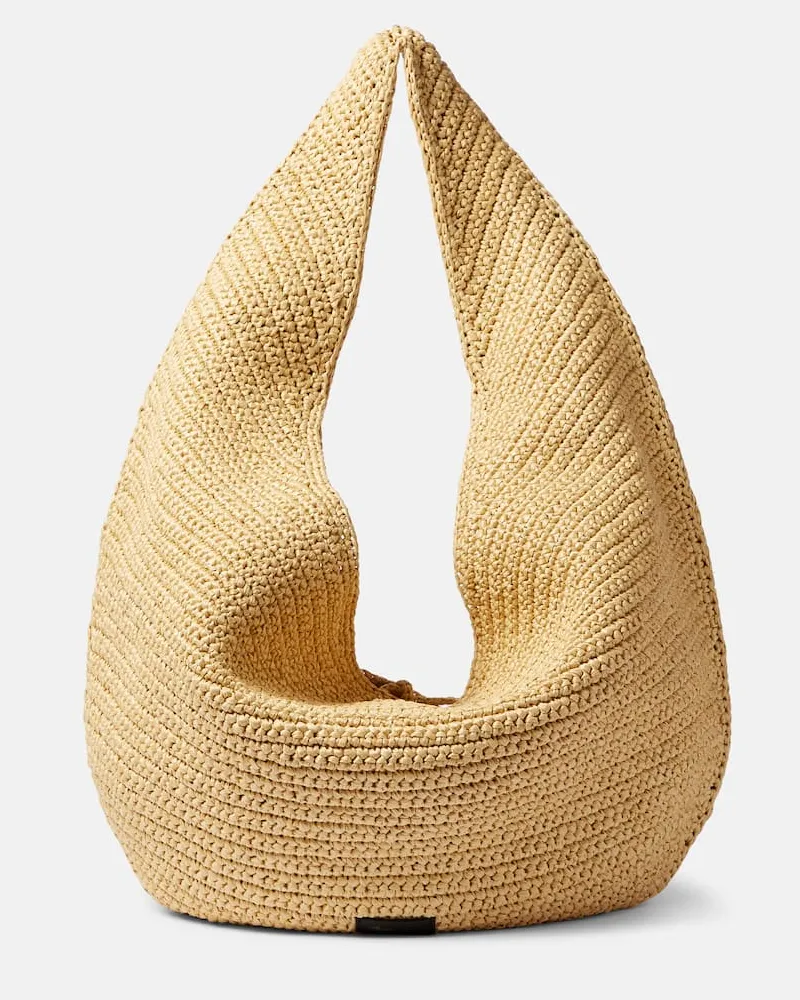 KHAITE Tote Bag Olivia Large aus Raffiabast Beige