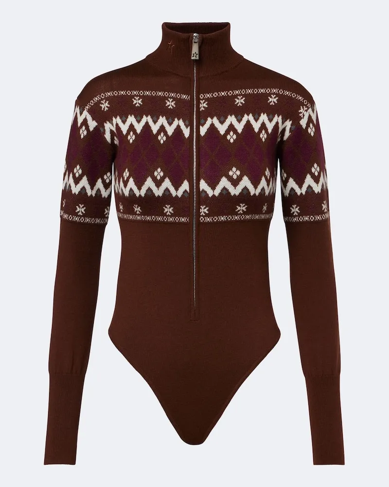 Perfect Moment Body aus Wolle Braun