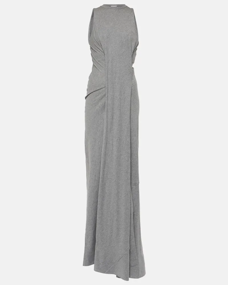 Victoria Beckham Maxikleid aus Baumwolle Grau