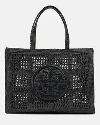 Tory Burch Tote Ella Large aus Raffiabast Schwarz