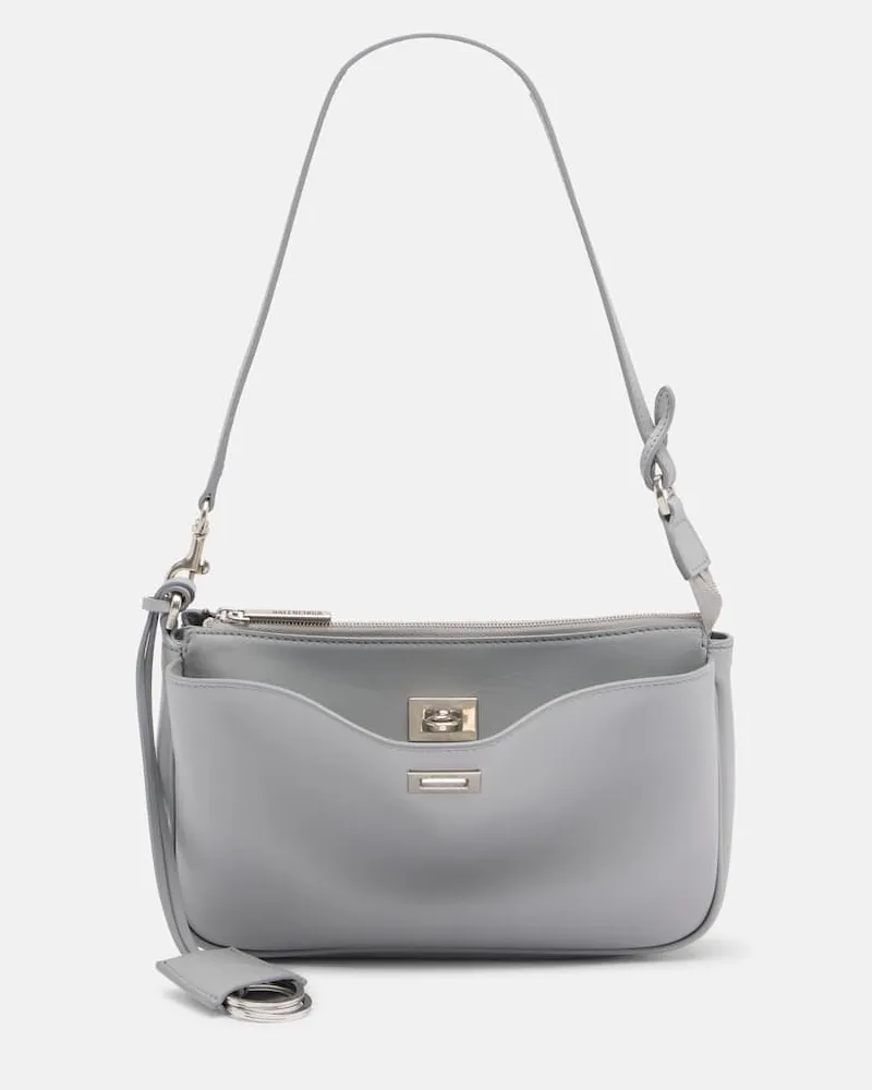 Balenciaga Schultertasche Rodeo Sling aus Leder Grau