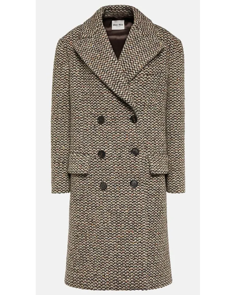 Miu Miu Mantel aus Bouclé Multicolor