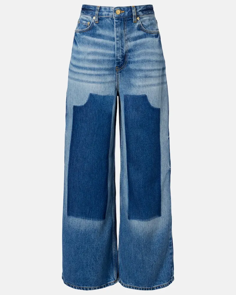 Ganni Wide-Leg Jeans Blau