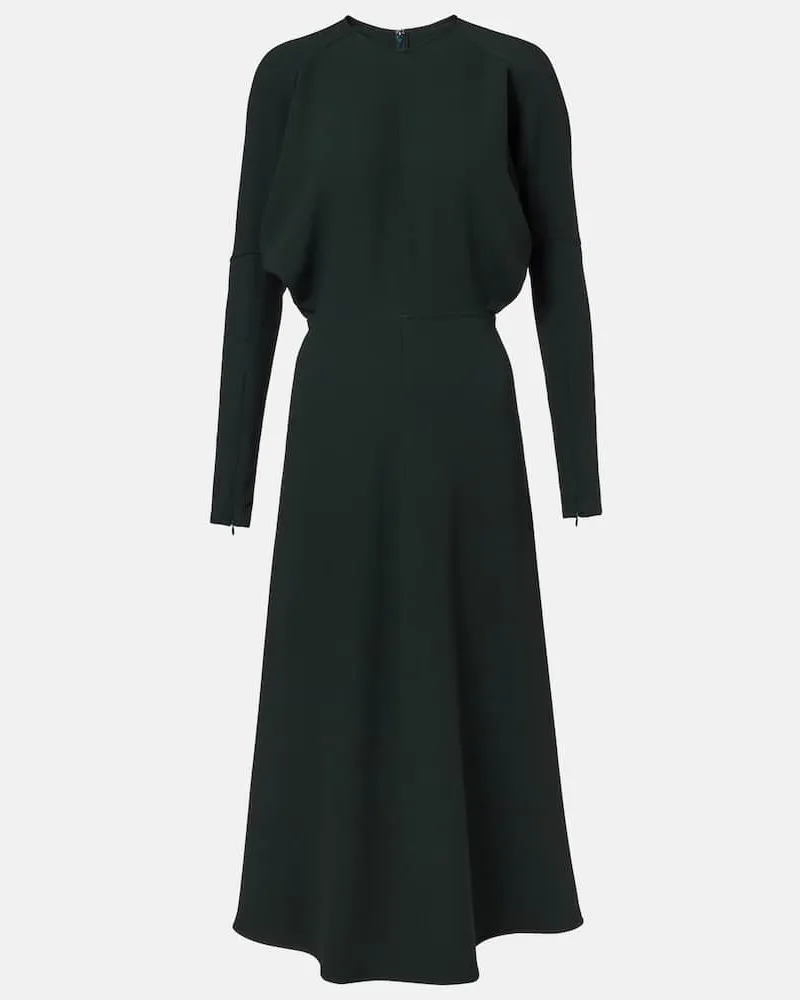 Victoria Beckham Midikleid Dolman aus Cady Grün