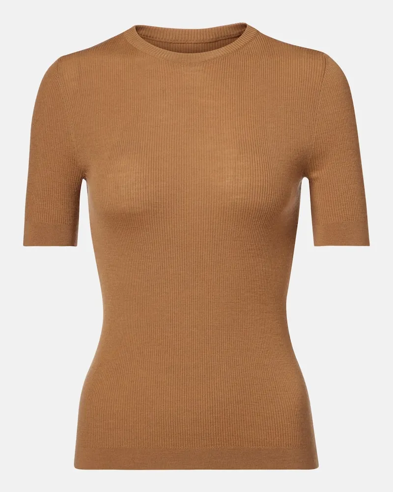 KHAITE Top Celina aus einem Wollgemisch Braun