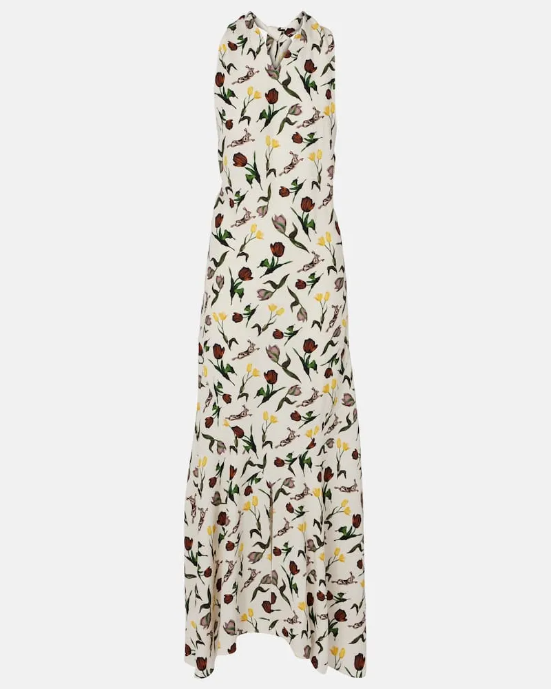 Marni Maxikleid aus Baumwollpopeline Multicolor